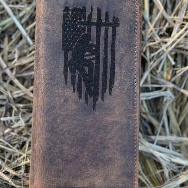 American Lineman Leather Roper Long Wallet | Miller's Leather Shop