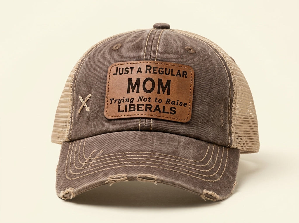 Conservative Mom Distressed Trucker Hat - Miller's Leather Shop