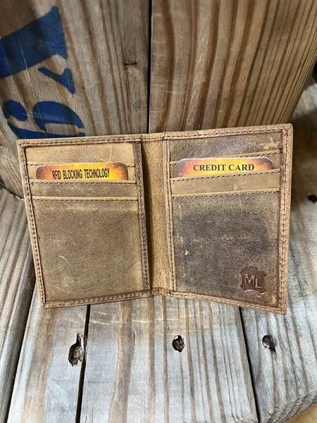 Square American Flag Money Clip Wallet - Slim Front Pocket Design