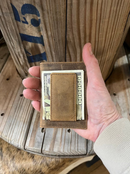 Square American Flag Money Clip Wallet - Slim Front Pocket Design