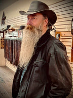 THE LONE WOLF BUFFALO BROWN LEATHER HAT