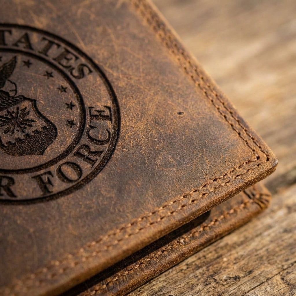 United States Air Force Leather Wallet - Military Gift