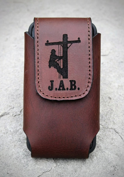 Custom Leather Cell Phone Case | Handcrafted Heavy Duty Holster | Mill
