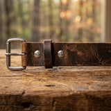 Distressed Buffalo Leather Belt (AI Generated)