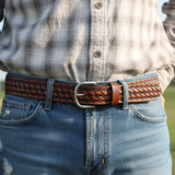 Leather Belt - Handcrafted Basket Weave Full-Grain Cowhide | Miller's