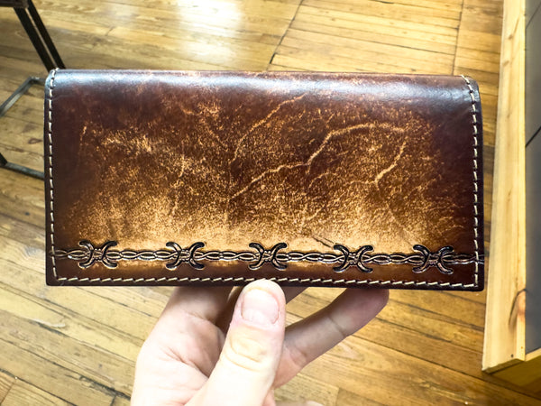Handmade Cowhide Checkbook Holder | CHOOSE DESIGN