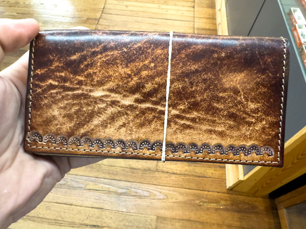 Handmade Cowhide Checkbook Holder | CHOOSE DESIGN