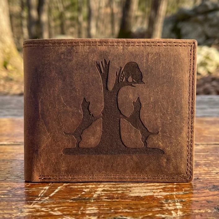 Coon Hunter Bifold Leather Wallet