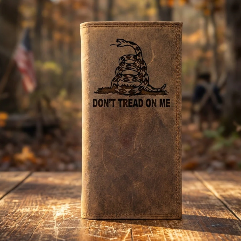 Gadsden Flag Leather Roper Wallet | Miller's Leather Shop