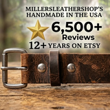 Buffalo Leather Belt - Full Grain Handcrafted Men's Belt | Miller’s