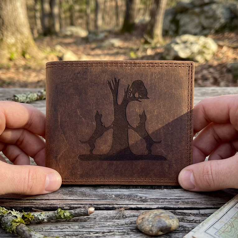 Coon Hunter Bifold Leather Wallet