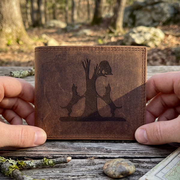 Coon Hunter Bifold Leather Wallet