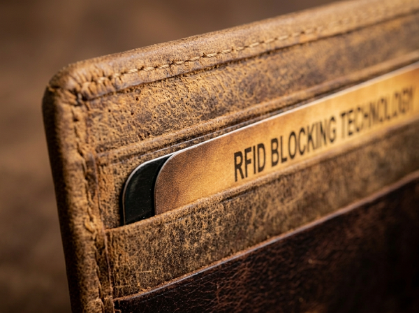 Leather Wallet Money Clip with Deer Engraving