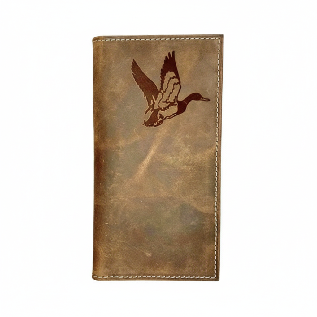 Engraved Roper Leather Wallet Double Stitched