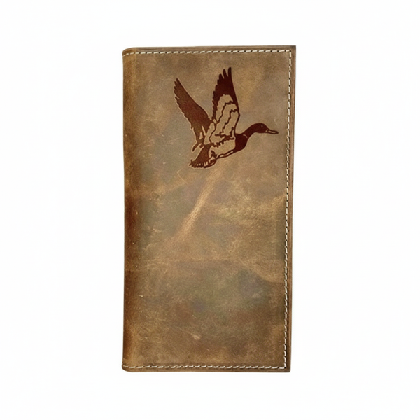 Engraved Roper Leather Wallet Double Stitched