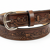 Custom Handmade Leather Belt - Full-Grain Cowhide | Miller's Leather S