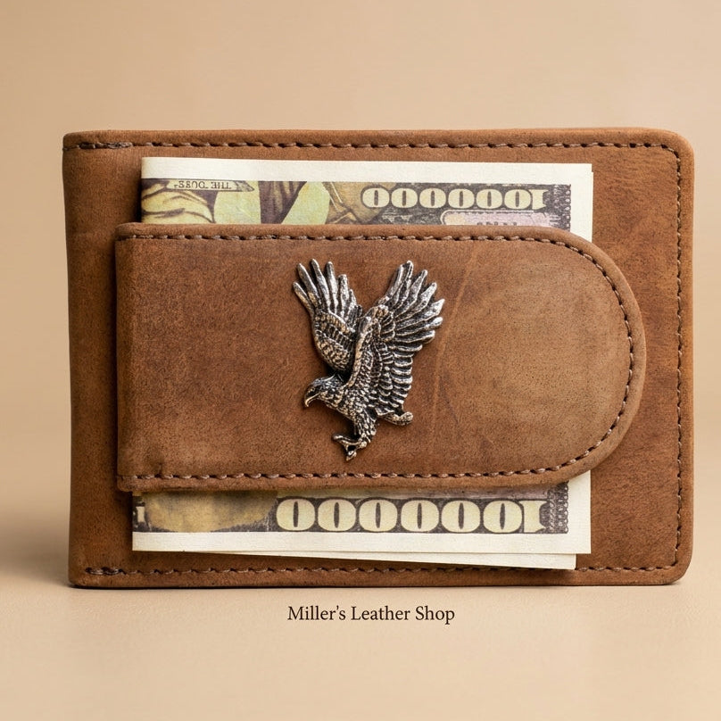 Horizontal Front Pocket Wallet - Eagle Concho