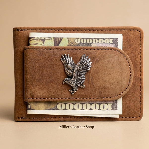 Horizontal Front Pocket Wallet - Eagle Concho