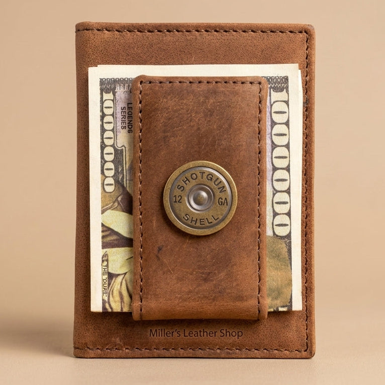 Shotgun Shell Money Clip Wallet, Front Pocket Wallet