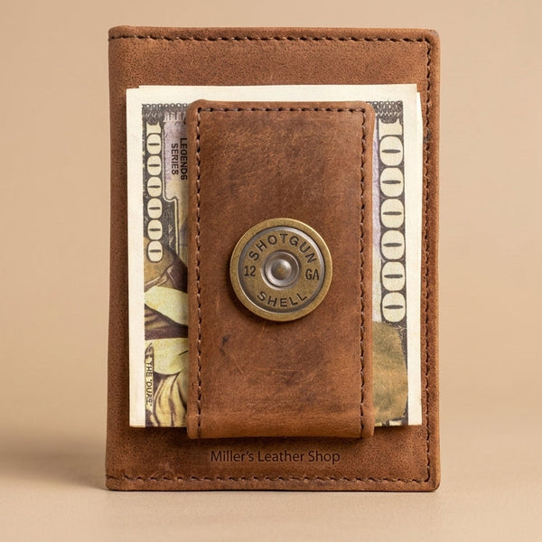 Vertical Front Pocket Wallet - Shotgun Shell Concho
