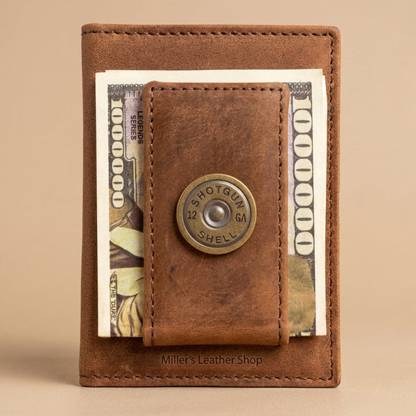 Shotgun Shell Money Clip Wallet, Front Pocket Wallet