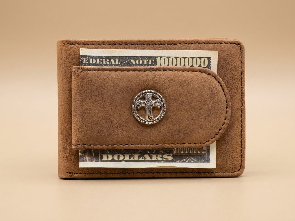Horizontal Front Pocket Wallet - Texas Star Concho