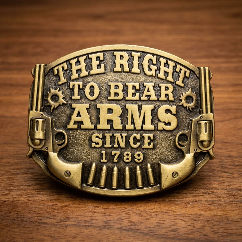Second Amendment Metal Belt Buckle