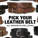Custom Handmade Leather Belt - Full-Grain Cowhide | Miller's Leather S