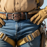 Lineman Hand Tooled Leather Belt - Full Grain Cowhide | Miller's Leath