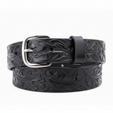 Custom Carved Leather Belt - Oak Leaf and Acorn Design - Personalized