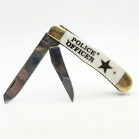 Engraved Bone Pocket Knives