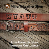 Custom Farm Tooled Leather Belt - Handmade Tractor Belt | Made in USA