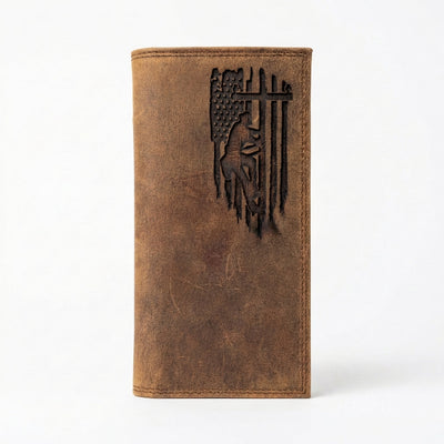 American Lineman Leather Roper Long Wallet | Miller's Leather Shop