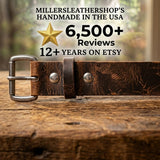 Buffalo Leather Belt - Full Grain Handcrafted Men's Belt | Miller’s