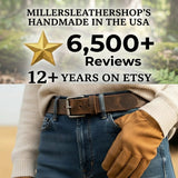 Buffalo Leather Belt - Handmade Full Grain Leather - Miller's Leather