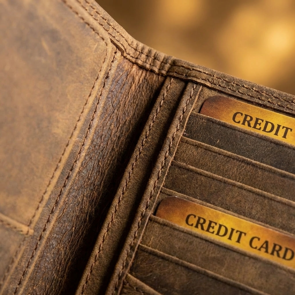 Distressed Leather Roper Long Wallet - Checkbook Size | Miller's Leather Shop