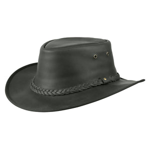 THE LONE WOLF BUFFALO BLACK LEATHER HAT