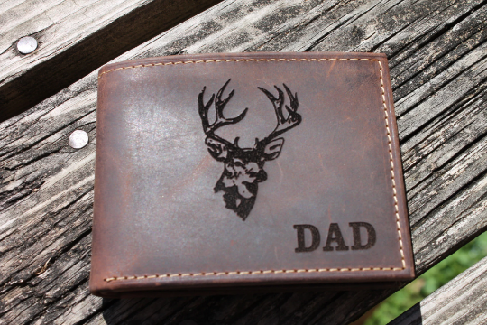 DEER BIFOLD DISTRESSED LEATHER WALLET