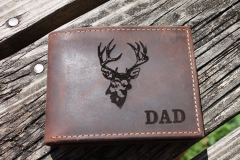 DEER BIFOLD DISTRESSED LEATHER WALLET