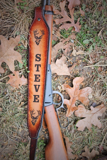RIFLE SLING, Deer hunter sling, Big BUCK RIFLE SLING, Name Engraved Free! Made in the USA