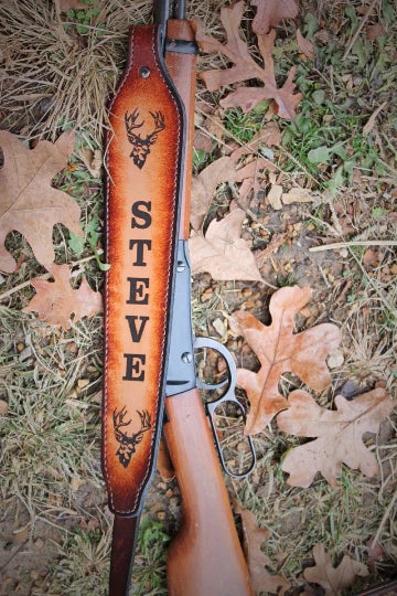 MillerLeather.com Handmade Leather Rifle Sling, Personalized Sling for Hunters, Made in the USA