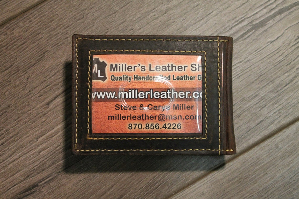 CUSTOM MONOGRAM FRONT POCKET MONEY CLIP WALLET