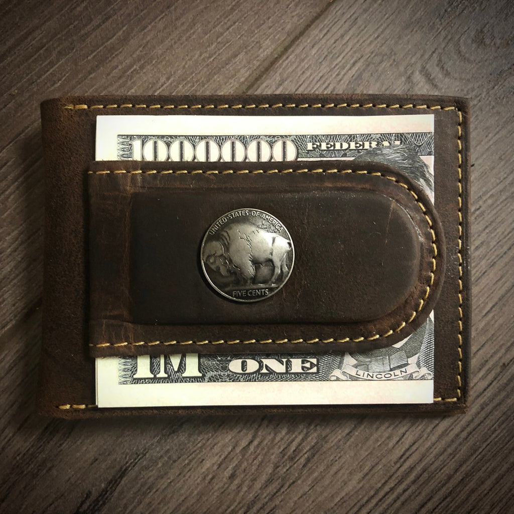 Leather Money Clip Wallet