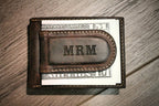CUSTOM MONOGRAM FRONT POCKET MONEY CLIP WALLET