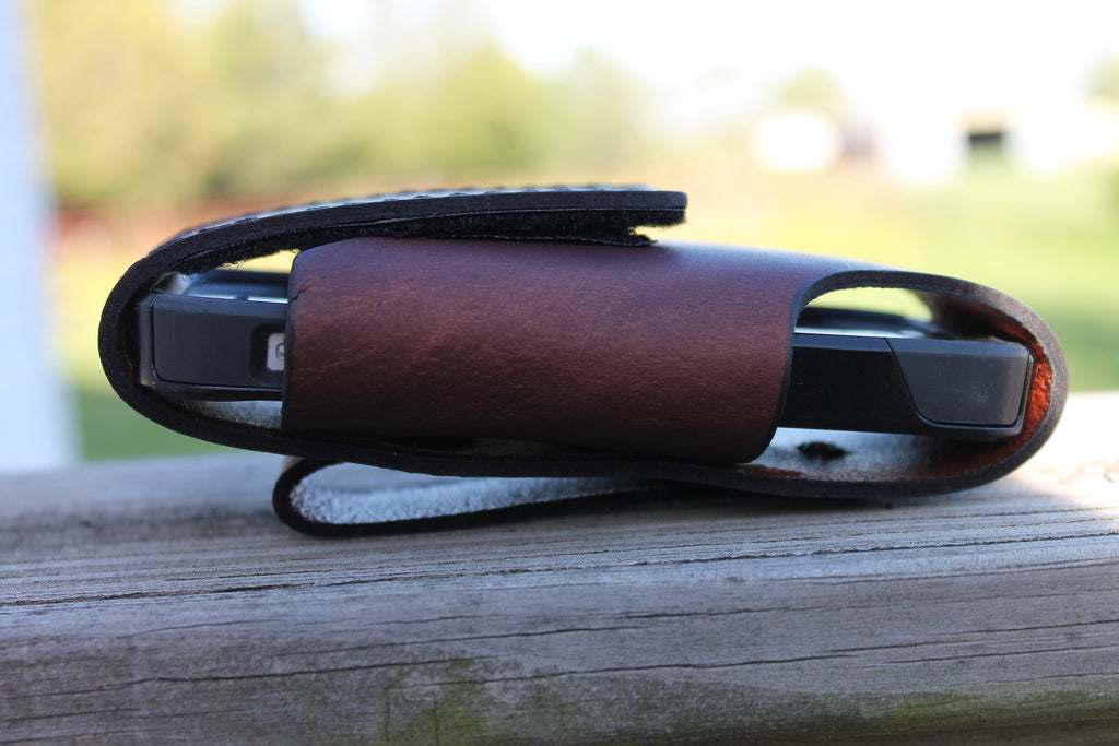 Custom Leather Cell Phone Case -- Plain Smooth Leather--No concho