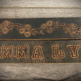 TOOLED FLOWER BELT, 70'S DESIGN Handmade in the USA