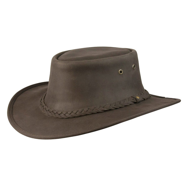 THE LONE WOLF BUFFALO BROWN LEATHER HAT