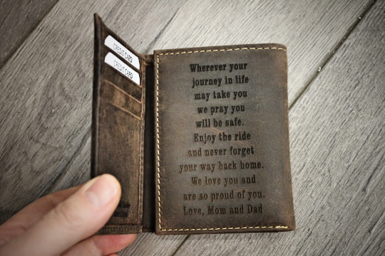 LINEMAN Trifold Wallet in Distressed Leather