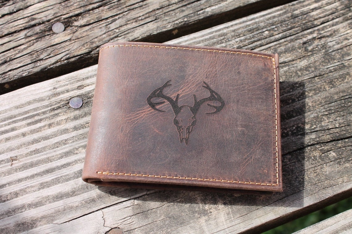 BONE COLLECTOR deer skull BIFOLD WALLET