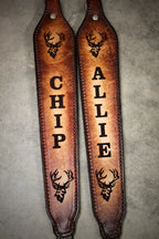 MillerLeather.com Handmade Leather Rifle Sling, Personalized Sling for Hunters, Made in the USA